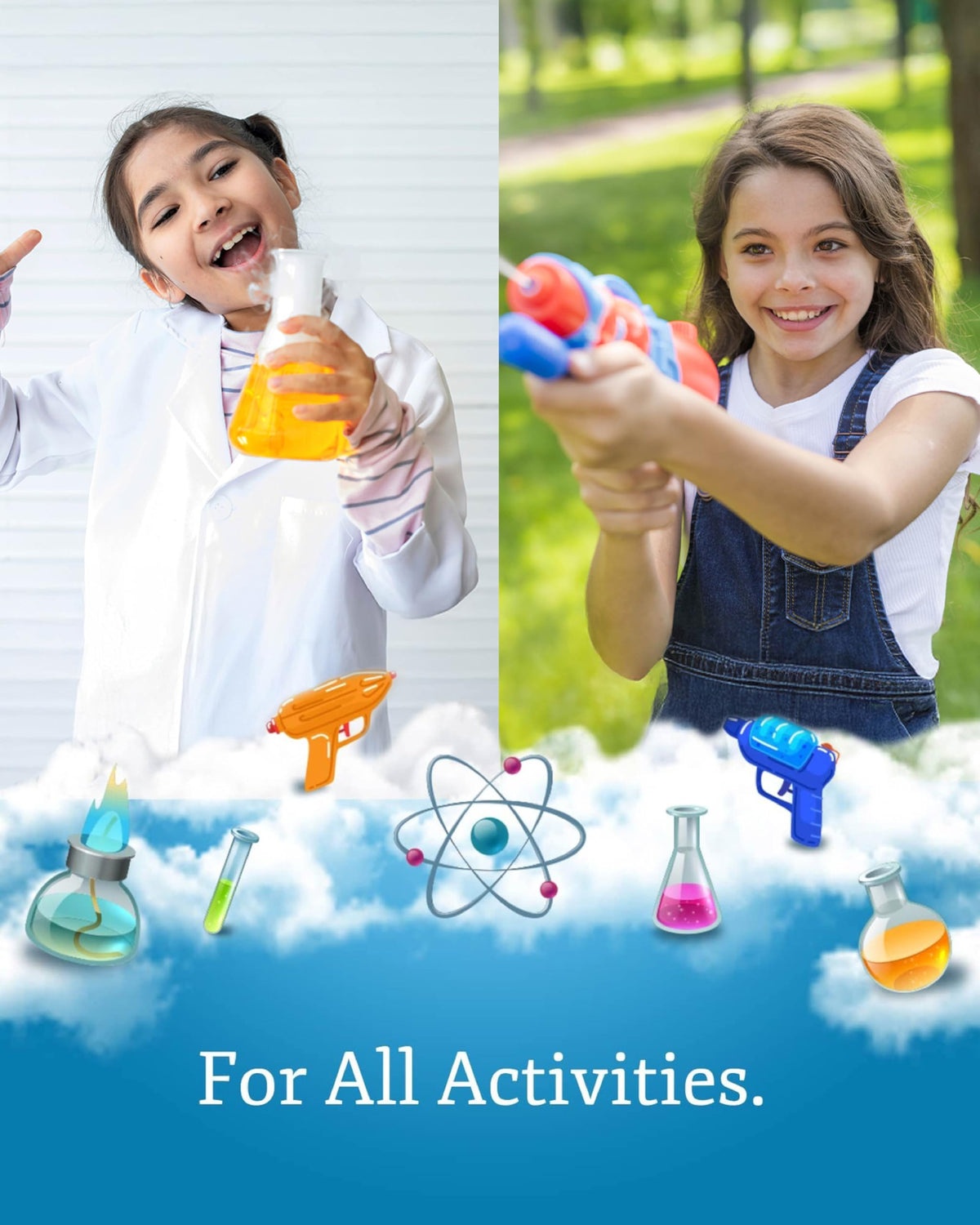 Aqulius Kids Safety Glasses supporting kid friendly sports and hands on activities.