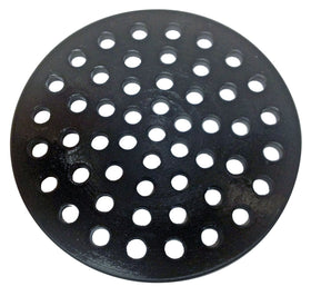Aqva cast iron 6.5-inch drain cover, rugged round design for durable floor drainage.