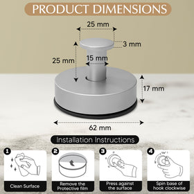 ARBELLE INNOVATIONS two-pack hooks offer color options for bathrooms.