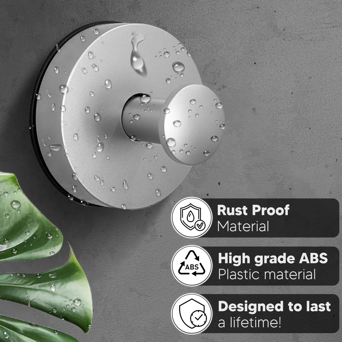 ARBELLE INNOVATIONS suction hooks removable without leaving residue.
