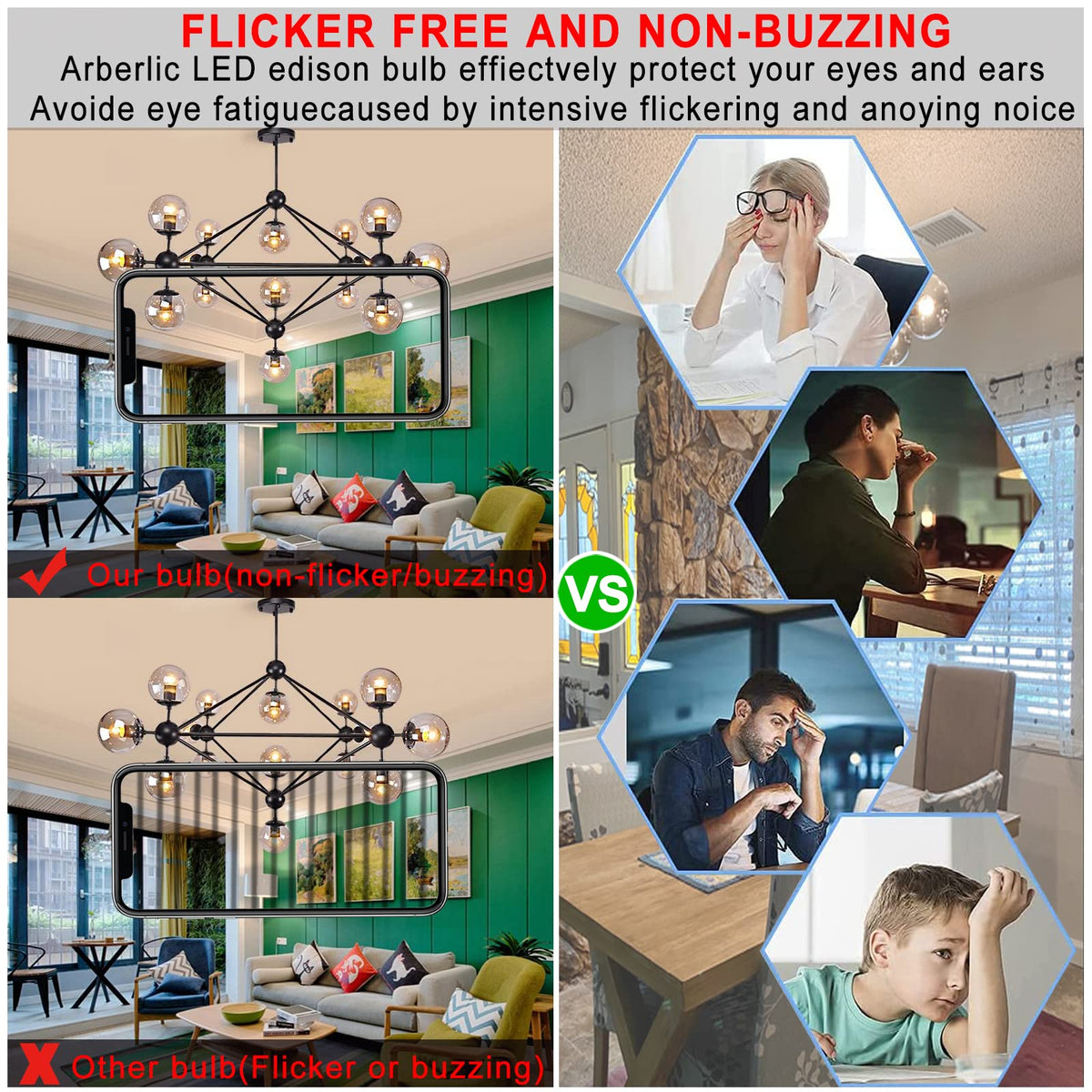 Arberlic G16.5 high-CRI 85+ bulb enhances true colors in fixtures.