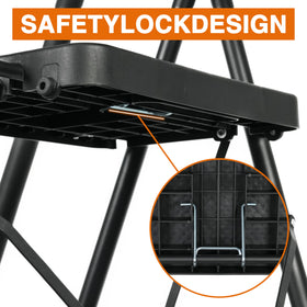 Arbusb foldable step ladder shown folded for space-saving storage.