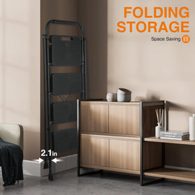 Arbusb Step Ladder handgrip with safety buckles ready for ascent.