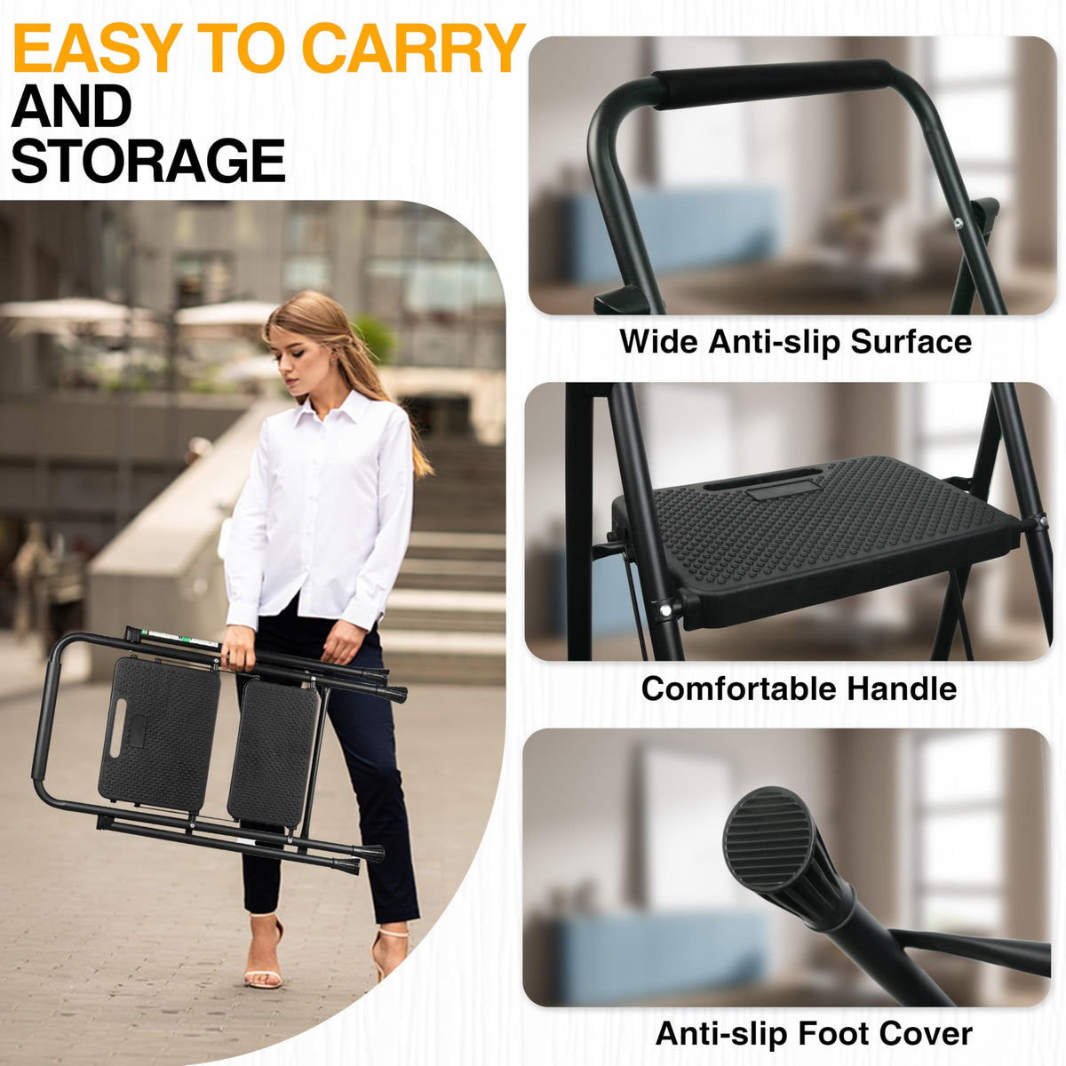 Arbusb handgrip enables easy carrying between rooms.