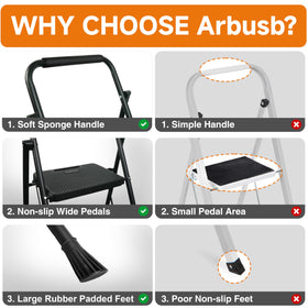 Arbusb Step Ladder in use for kitchen or shelf tasks