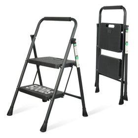 Arbusb Step Ladder open with wide anti-slip pedals for stable standing.