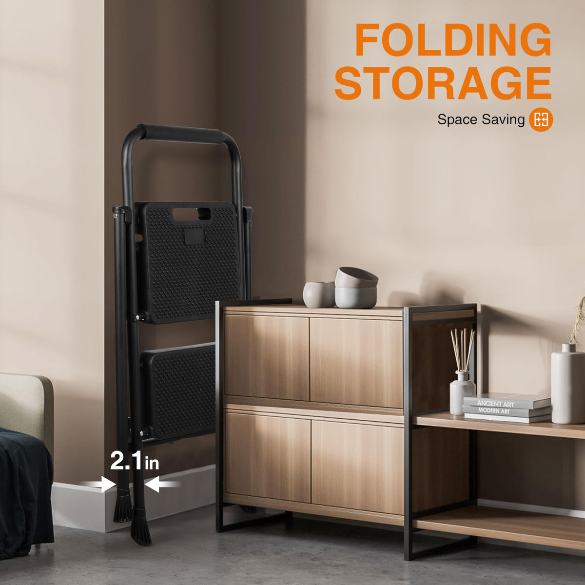Arbusb Step Ladder on rubber feet for stable use
