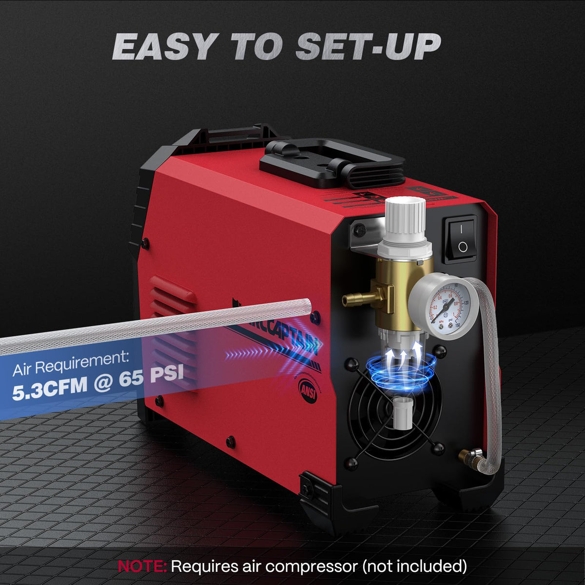 ARCCAPTAIN 55A 2T/4T operation mode for easy cutting tasks.