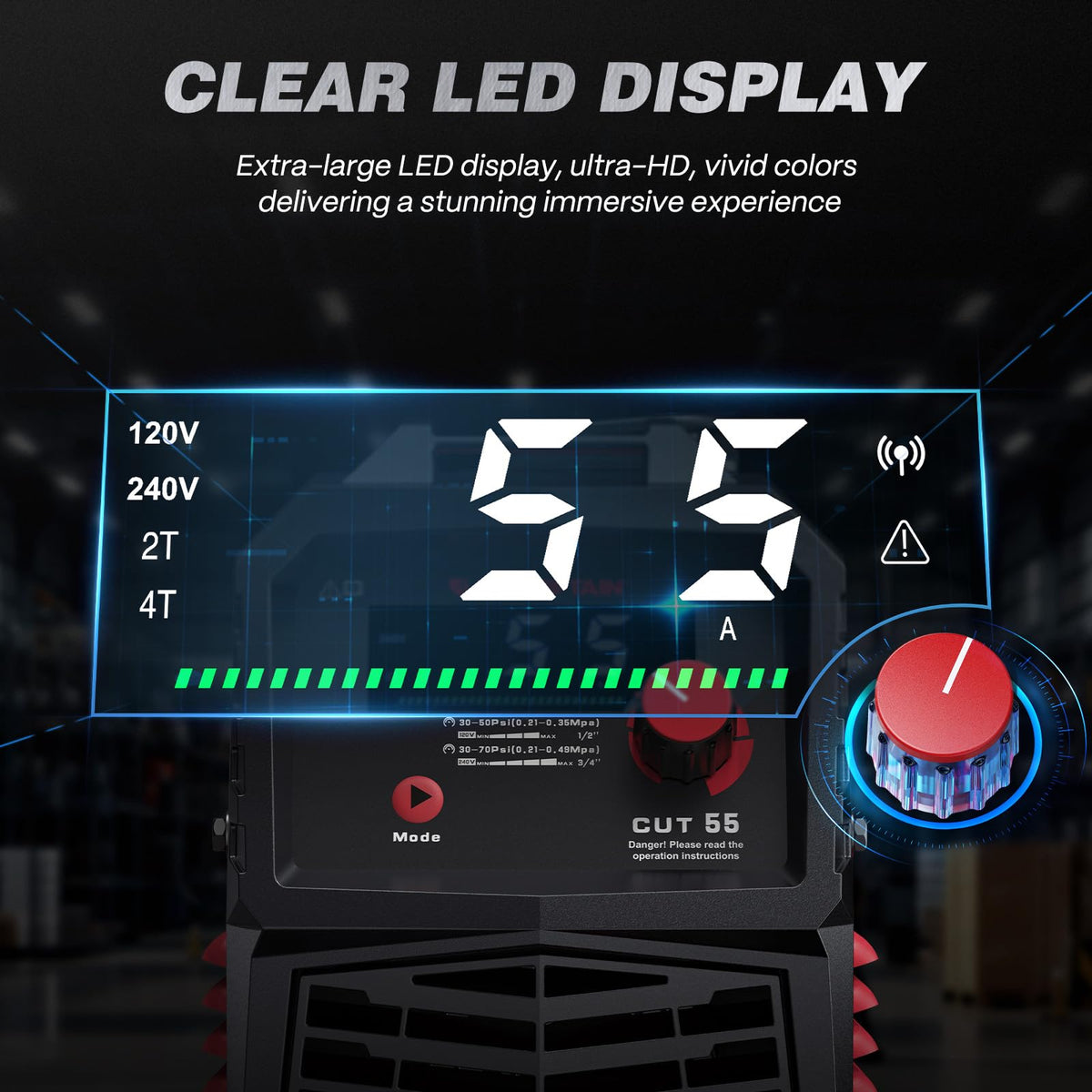 ARCCAPTAIN 55A dual voltage 120/240V for versatile workshop use