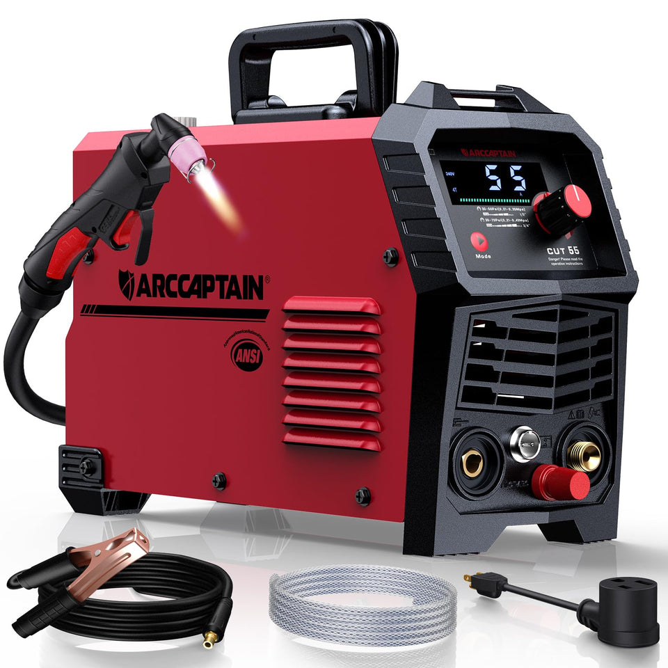 ARCCAPTAIN 55A plasma cutter with LED display for easy parameter viewing