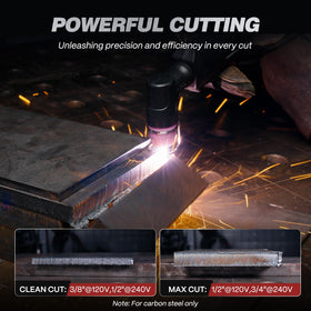 ARCCAPTAIN 55A portable plasma cutter with shoulder strap for convenient transport