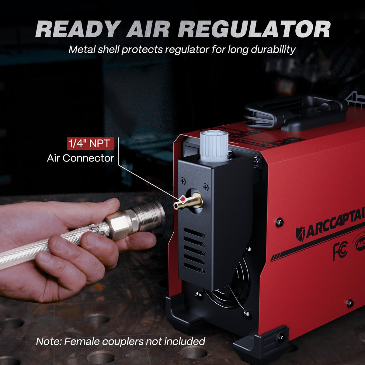 IP21 protection and integrated air filter on ARCCAPTAIN plasma cutter