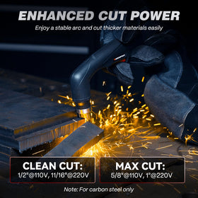 Mesh cutting action with ARCCAPTAIN 55Amp plasma cutter delivering clean edges