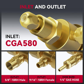ARCCAPTAIN 8-2ft inert gas hose coiled for easy setup