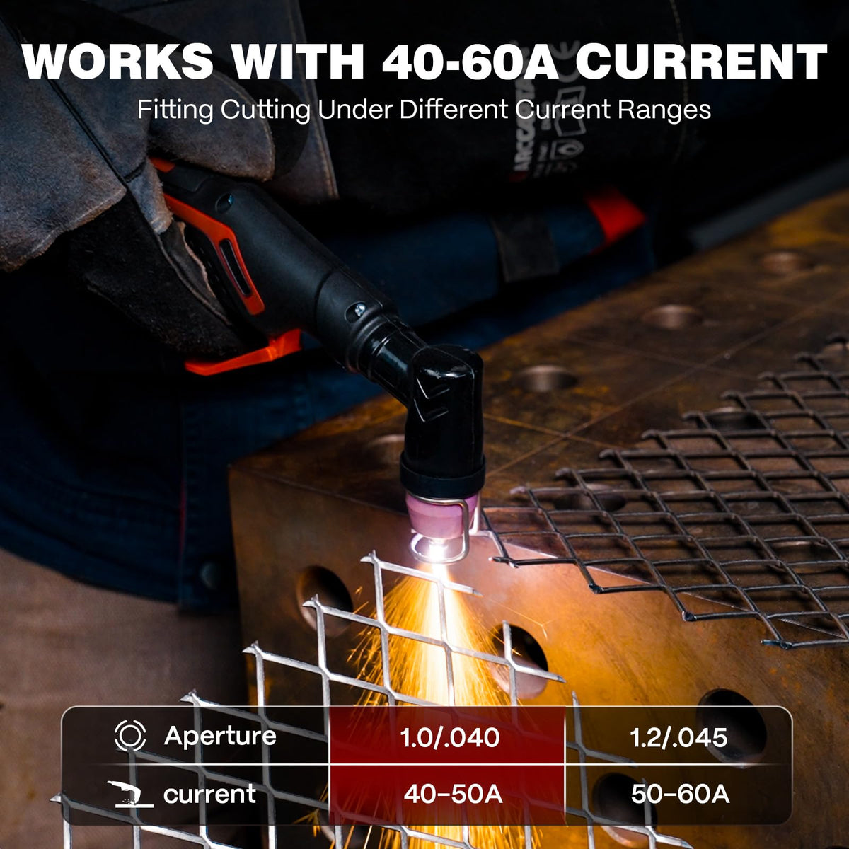 ARCCAPTAIN AG-60 0.040 inch nozzles provide consistent arcs for clean cuts