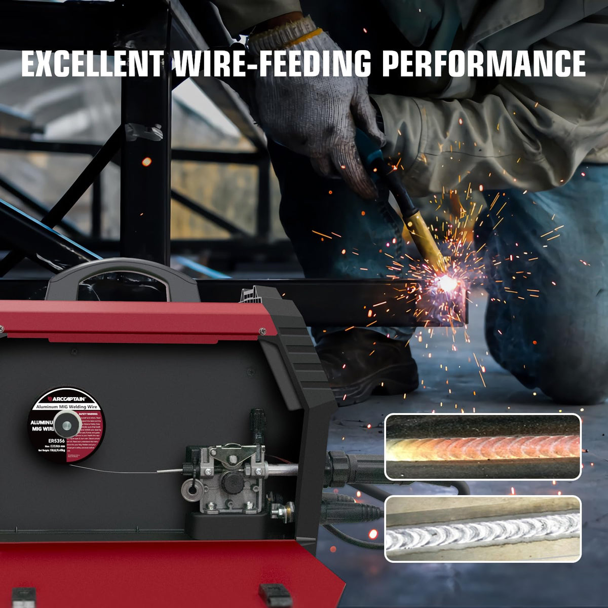 ARCCAPTAIN aluminum welding wire arc stability for reliable joints