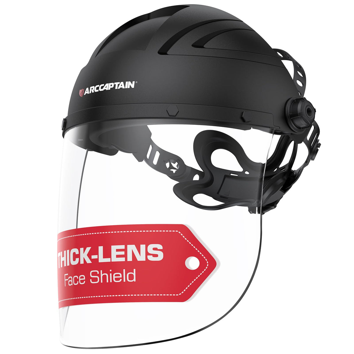 ARCCAPTAIN anti-fog face shield with full-view protection for tough jobs