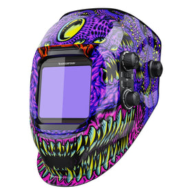 ARCCAPTAIN auto darkening helmet with large viewing screen for precise welding