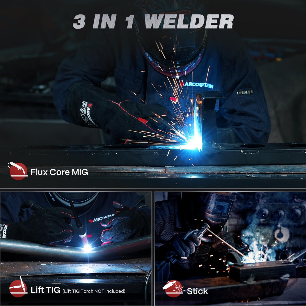 ARCCAPTAIN beginner-friendly design simplifies weld setup for new users.