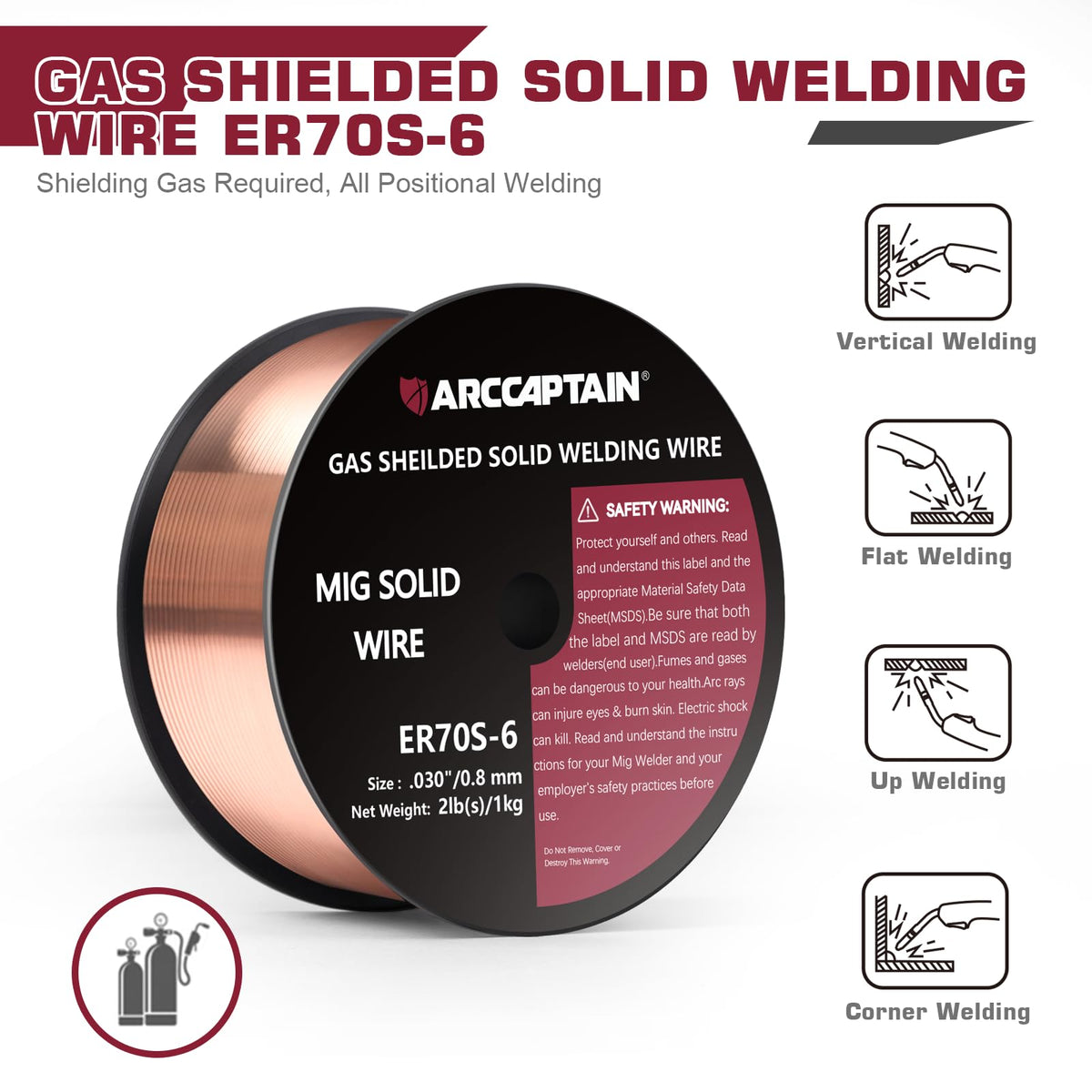 ARCCAPTAIN compatible-welding-wire works with Lincoln, Miller, and Harbor welders
