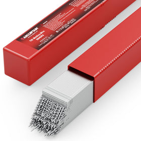ARCCAPTAIN ER4043 welding rod pack for aluminum with smooth weld beads.