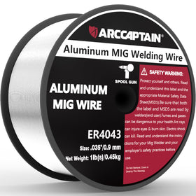 ARCCAPTAIN ER4043 0.035in spool front view for clean aluminum welds