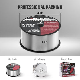 ARCCAPTAIN ER5356 melting range 950–1175°F for versatile welding tasks