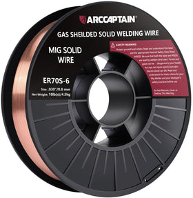 ARCCAPTAIN ER70S-6 0.030 wire spool for reliable MIG welding on carbon steel