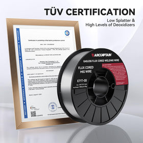 ARCCAPTAIN 0.035 TÜV certified label indicating quality assurance