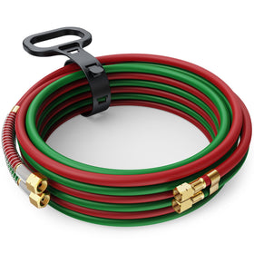 ARCCAPTAIN Grade T hose coiled for easy storage and organized workspace.