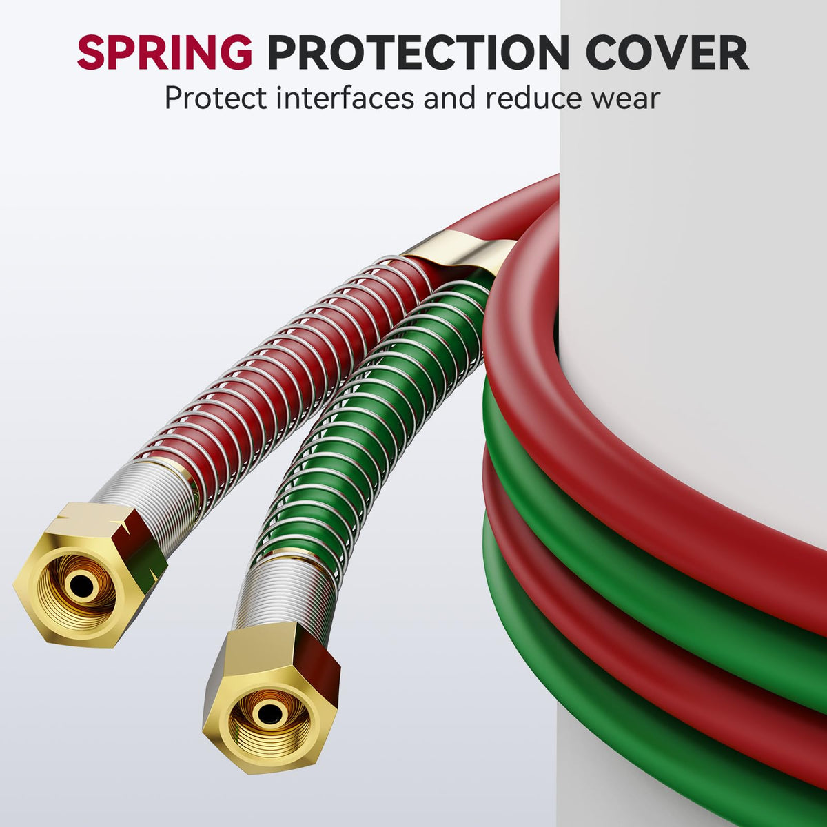 ARCCAPTAIN Grade T hose spring guard protecting near the connection point.