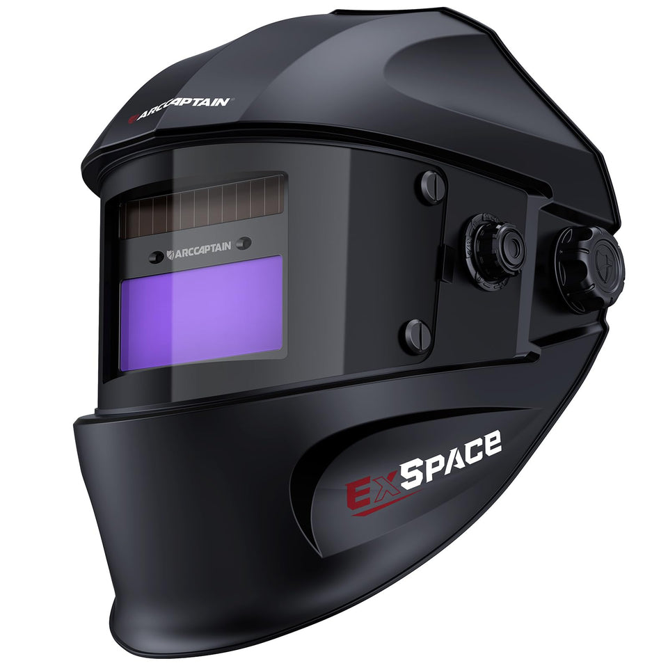 ARCCAPTAIN helmet front view for ergonomic comfort during long welds