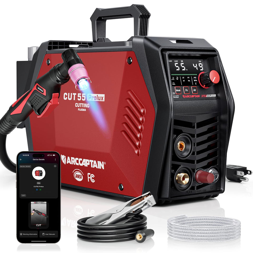 ARCCAPTAIN iControl Cut55 Prolux LED display for quick cutting parameter checks.