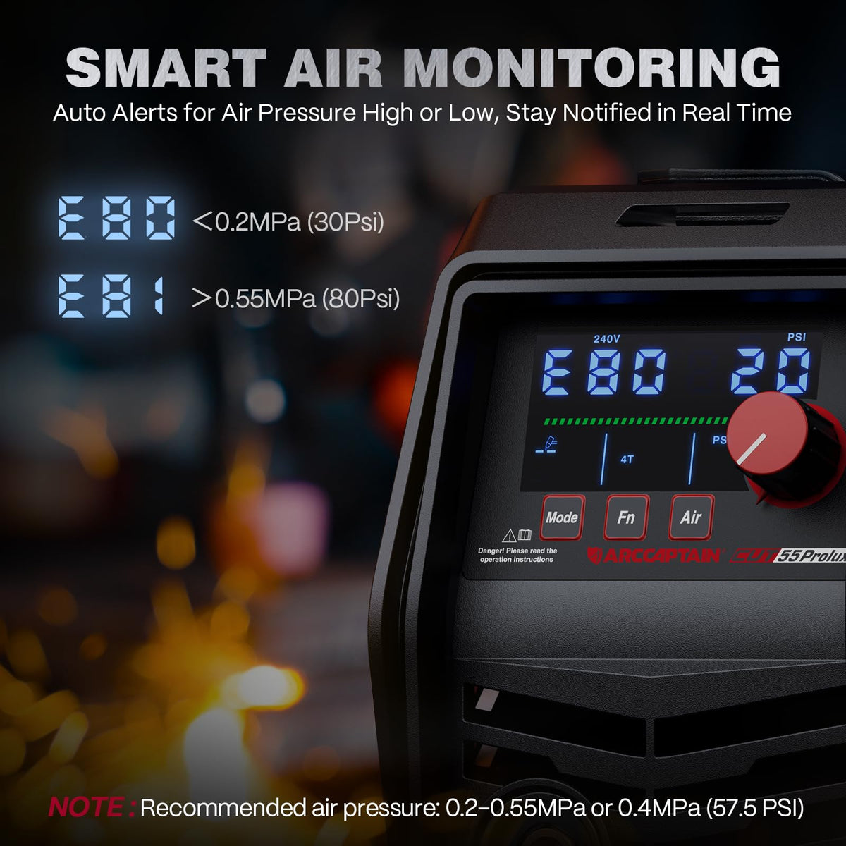 ARCCAPTAIN iControl Cut55 Prolux PA/PT and 2T/4T controls boost usability.