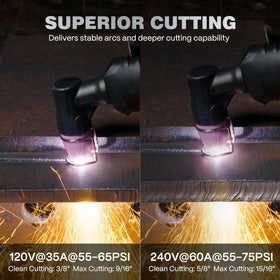 ARCCAPTAIN iControl CUT60 Pro 60A output for fast cuts.