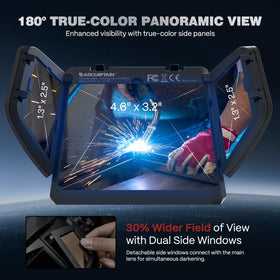 ARCCAPTAIN helmet full-view setup improves situational awareness during long welding sessions.