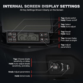 ARCCAPTAIN internal display lets you adjust shade and sensitivity quickly for optimized welds.