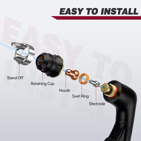 ARCCAPTAIN IPT60 swirl ring helps stabilize gas swirl for cleaner bevels.