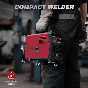 ARCCAPTAIN is lightweight at 9.5 lbs with a carry handle for on-site projects.