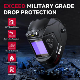 ARCCAPTAIN lightweight helmet at 1 lb reduces fatigue during long welds.