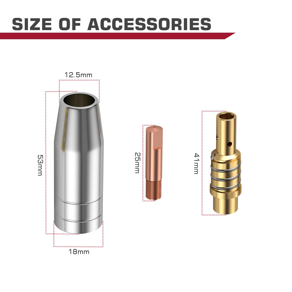 ARCCAPTAIN MB15 durable nozzle ready for high temperature welding