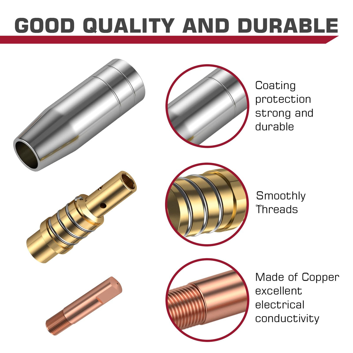 ARCCAPTAIN MB15 gas nozzle ensuring stable shielding coverage