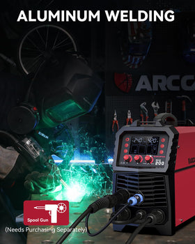 ARCCAPTAIN MIG Welder portable design with handle for on-site use