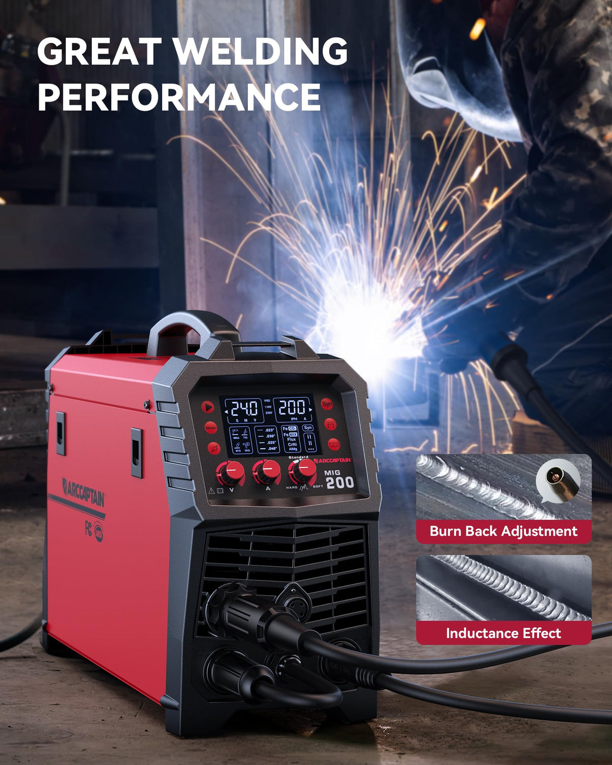 ARCCAPTAIN MIG Welder spool gun connector option expands aluminum welding