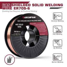 ARCCAPTAIN MIG welding wire 0.030 spool closeup showing clean packaging and smooth wire