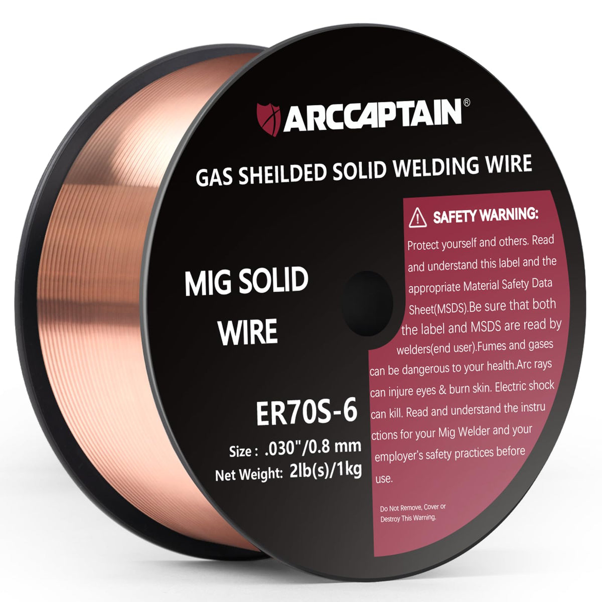 ARCCAPTAIN MIG wire spool with smooth feeding for reliable welds