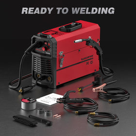 ARCCAPTAIN MIG160 110V 220V switch supports versatile power options.