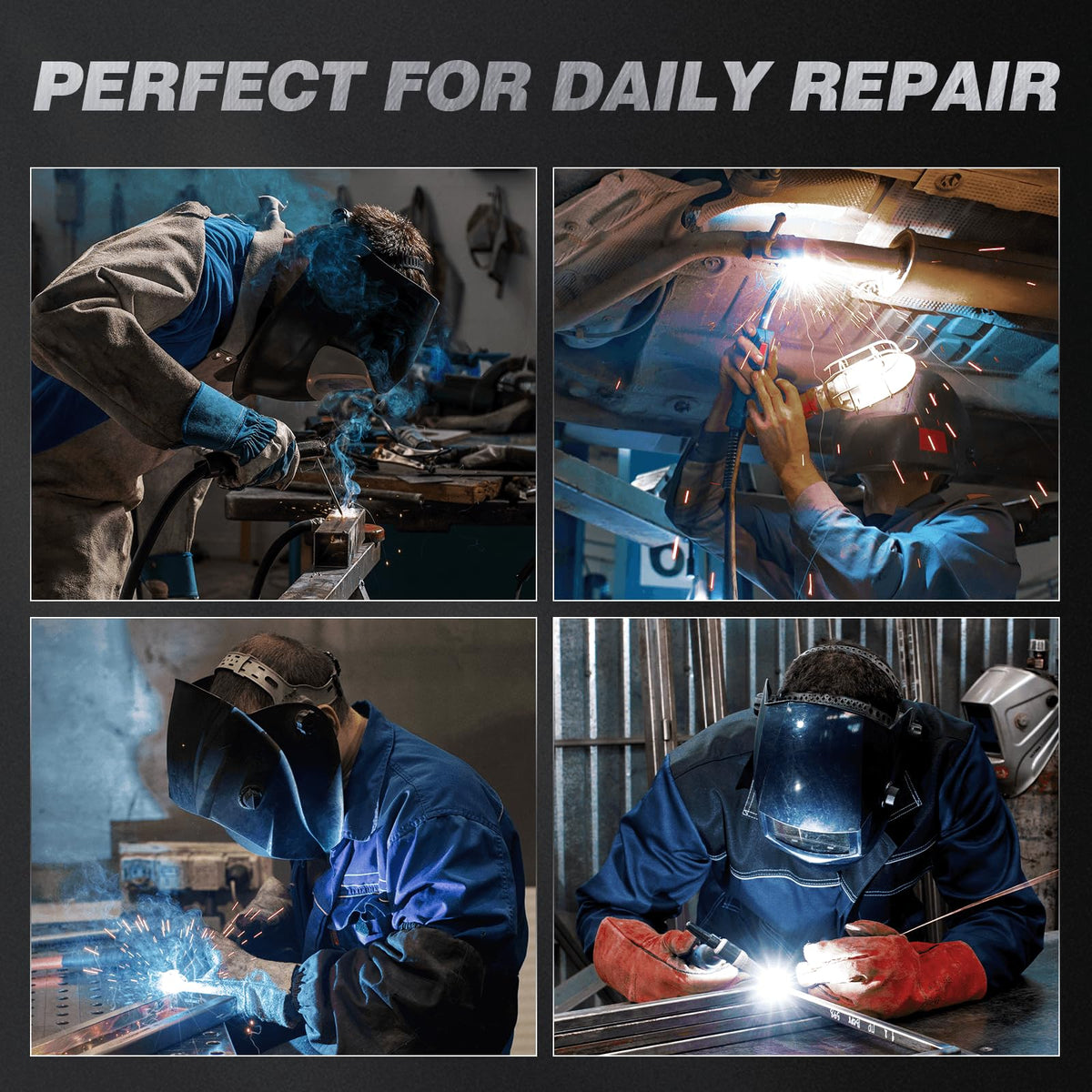 ARCCAPTAIN MIG160 compact body fits tight spaces for DIY repairs.
