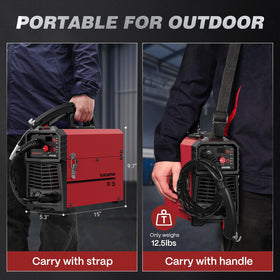 ARCCAPTAIN MIG160 dust-free vent extends component life during heavy use.