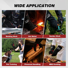 ARCCAPTAIN Leather Forge gloves—versatile use from welding to grilling.